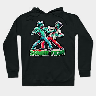 Tiger vs Zombie Fight Hoodie